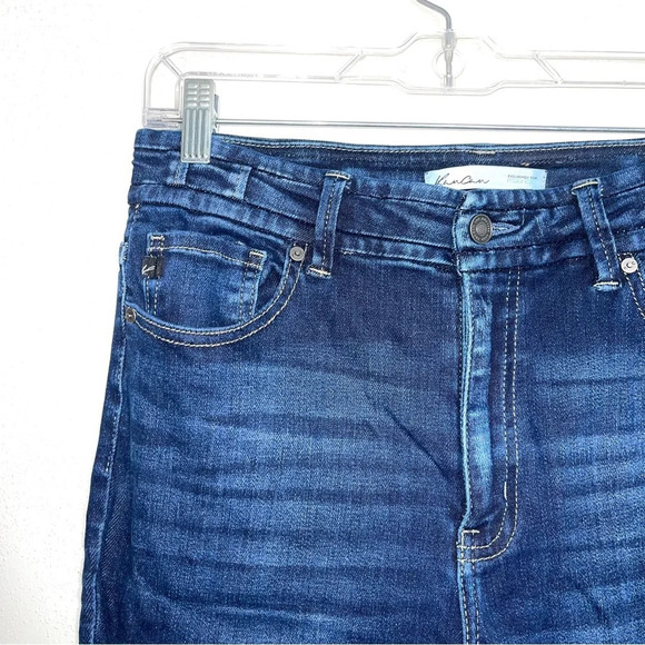 KanCan Dark Wash High Rise Stacked Waist Frayed Ankle Skinny Jeans 29 Women’s - Picture 2 of 13